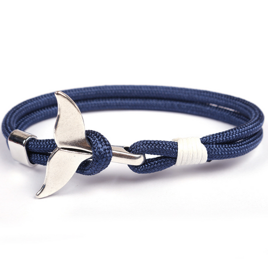 Bracelet Queue de Baleine, Bracelet de Poignet en Paracorde, Bracelet Ancre