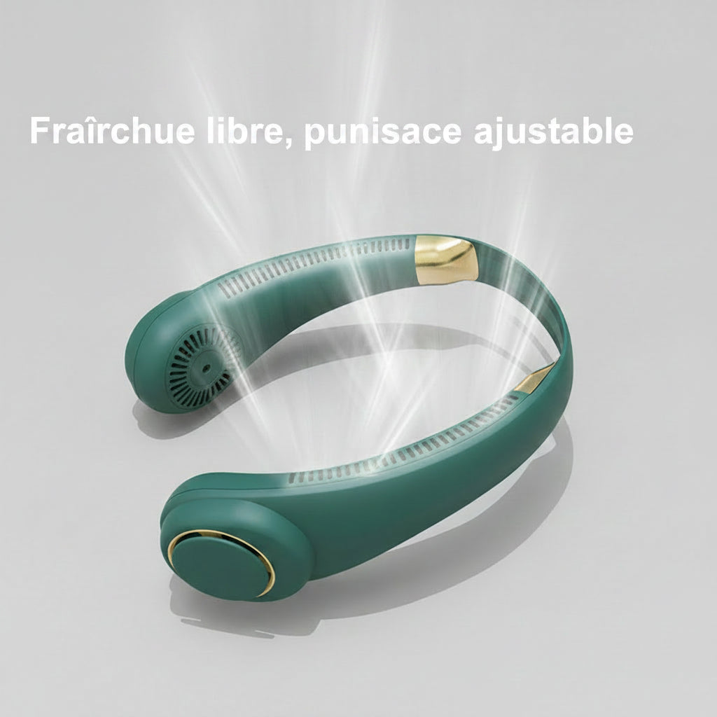 Ventilateur de Cou Sans Lames – Portable, Rechargeable USB