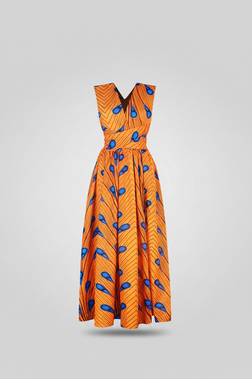 Robe longue convertible multi-positions à col en V pour femme