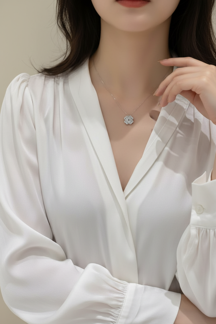 Magnetic Folding Heart Pendant Necklace