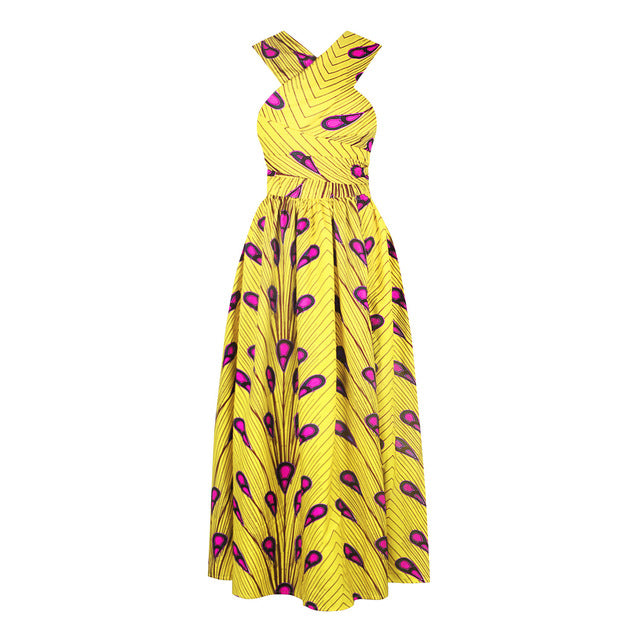 Robe longue convertible multi-positions à col en V pour femme