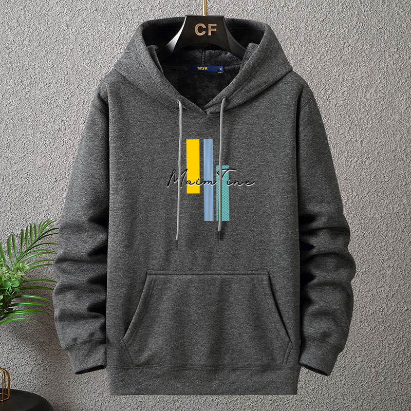 Sweat à Capuche en Polaire Épaisse pour Hommes