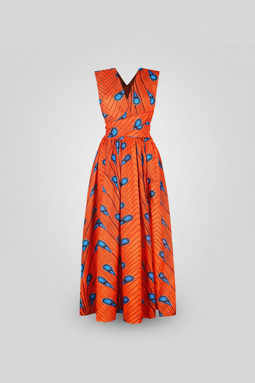 Robe longue convertible multi-positions à col en V pour femme