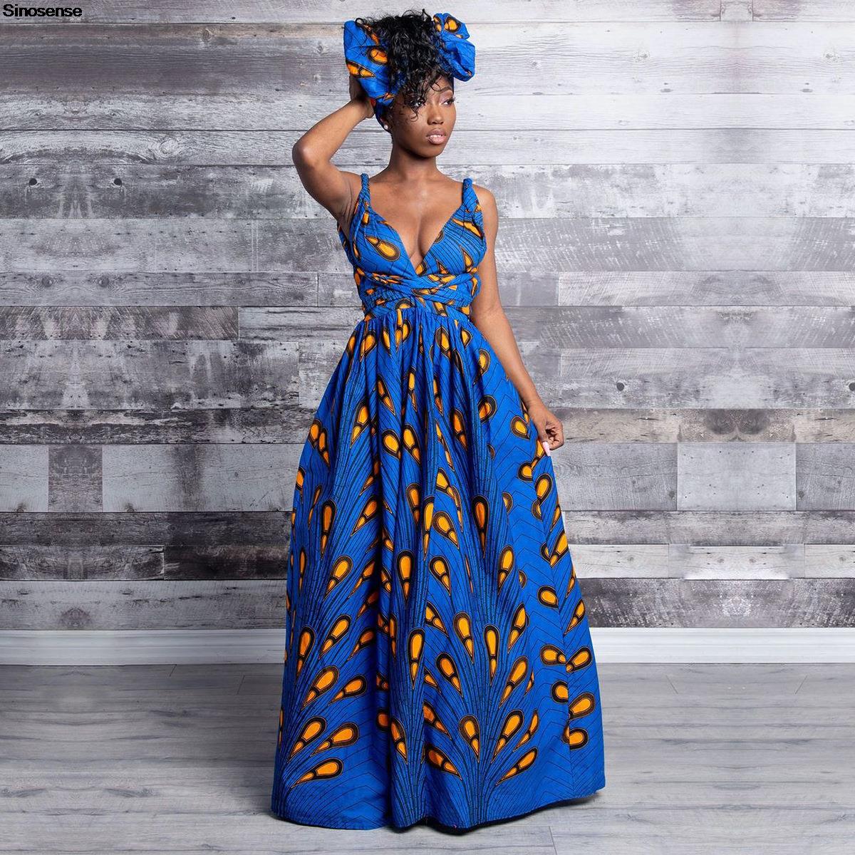 Robe longue convertible multi-positions à col en V pour femme