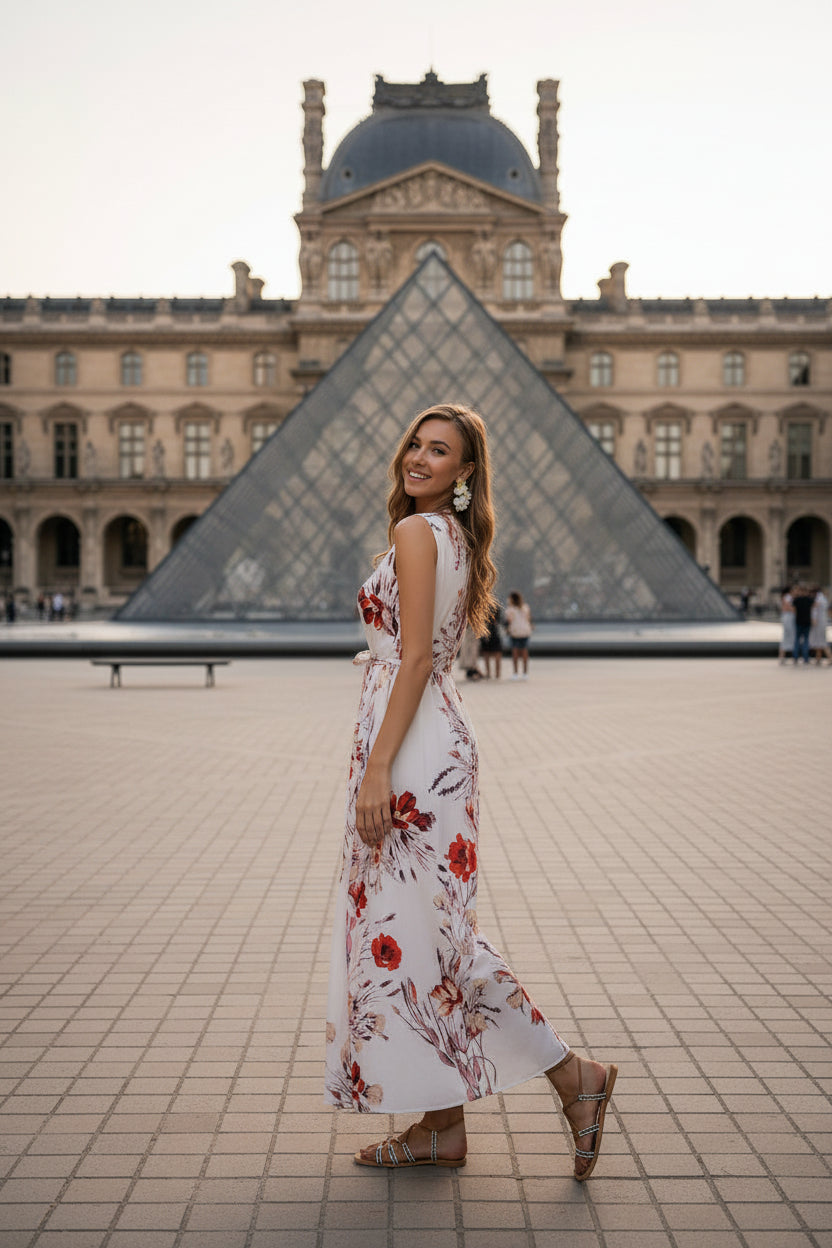 Robe à Imprimé Bohémien pour Femmes - Robe de Plage
