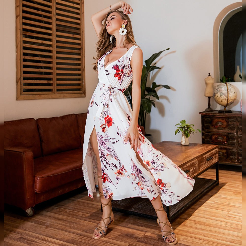 Robe à Imprimé Bohémien pour Femmes - Robe de Plage